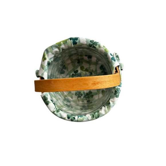 Longaberger Vintage 2001 Lucky You Shamrock Basket w/ Liner & Protector - Picture 5 of 6